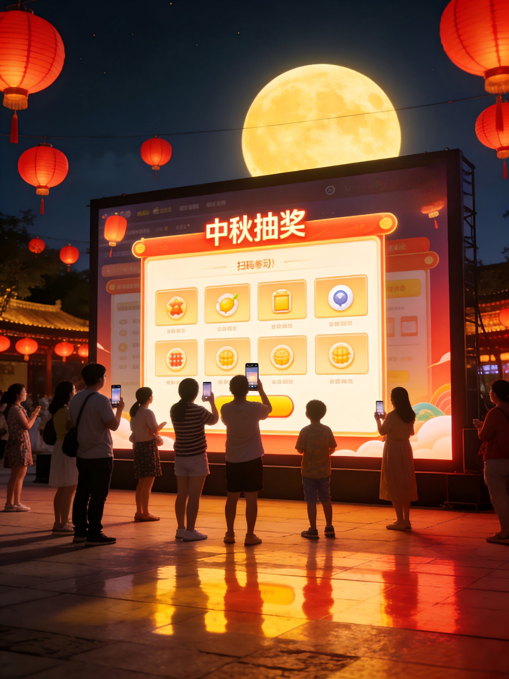 中秋景区赏月奇遇｜大屏互动+抽奖，氛围感直接拉满