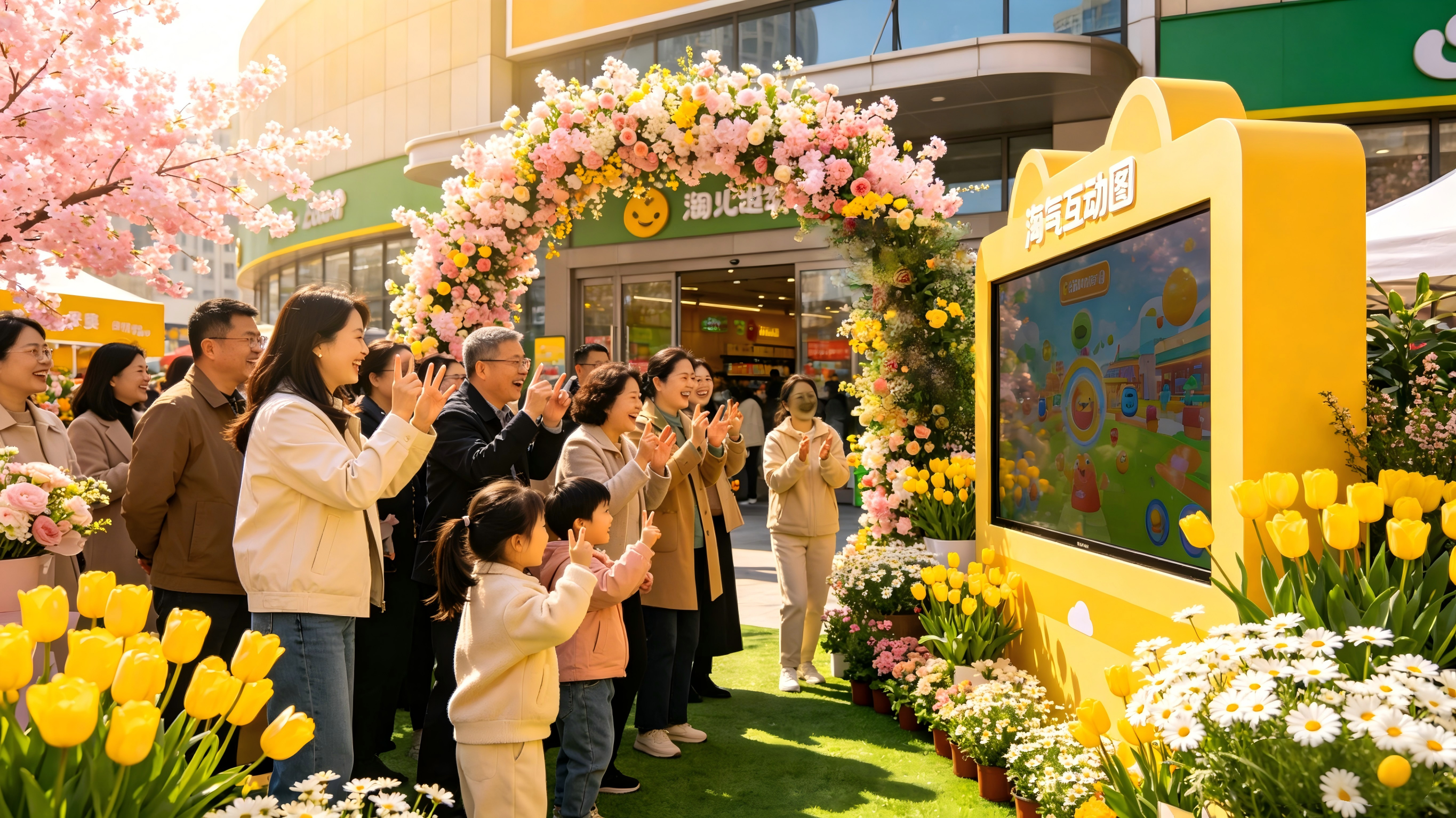 淘气互动：红包雨+互动大屏，让超市开业盛典嗨翻全场