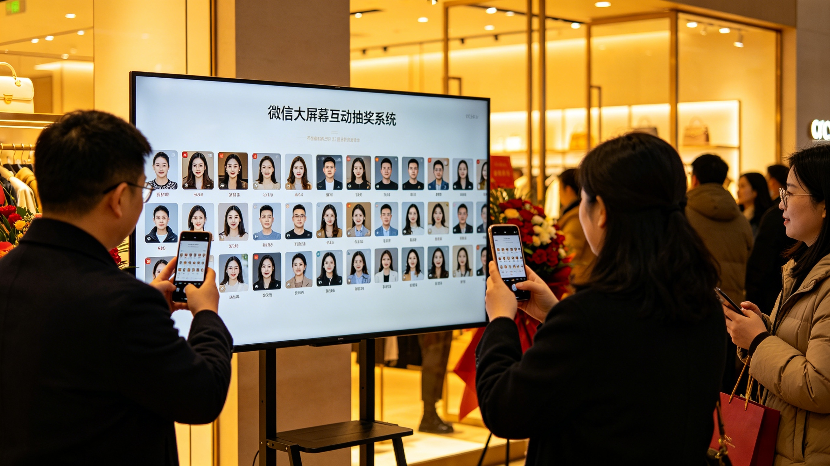 门店开业不想冷场？淘气互动会议大屏互动系统安排，省心省力超省心！
