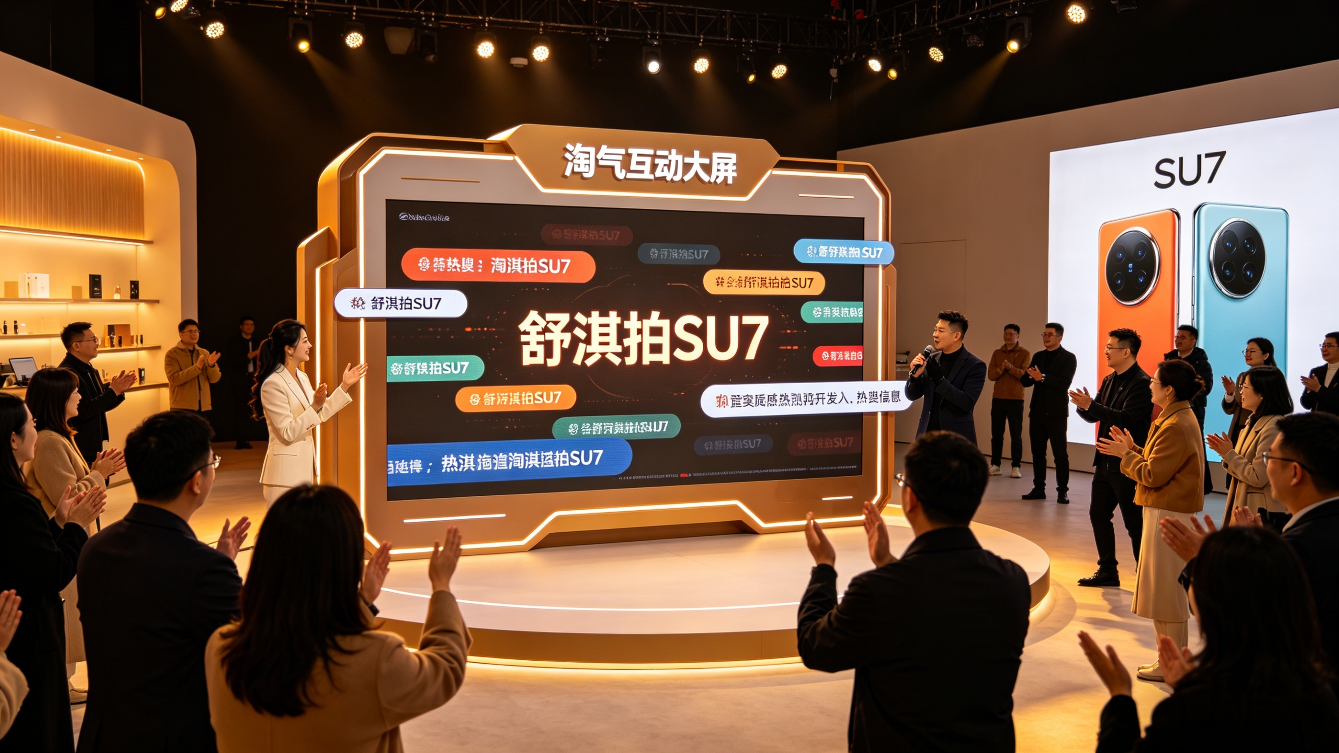 活动现场大屏幕抽奖系统哪家强？淘气互动适配新品发布会，省心省力还一站式！