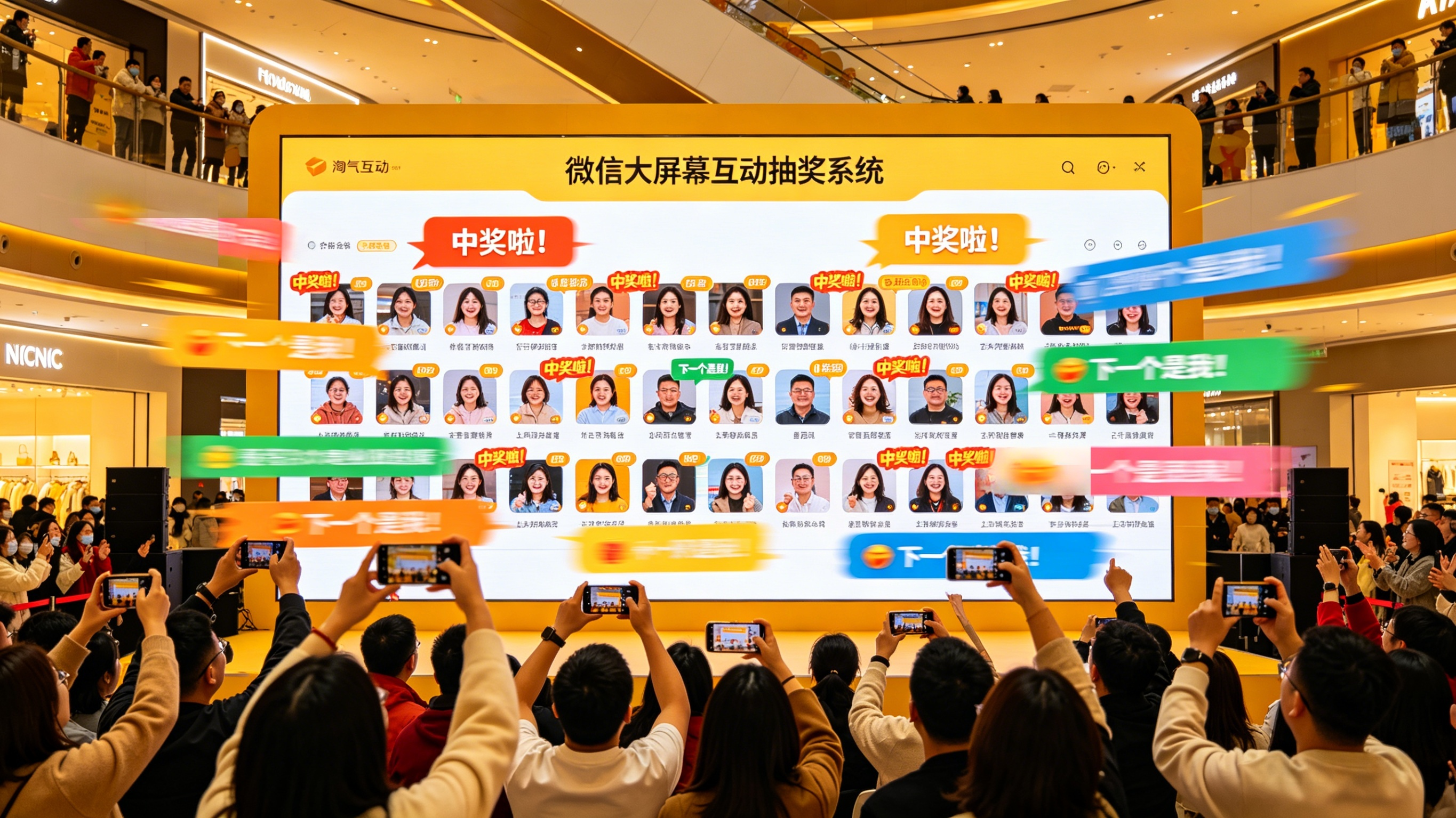 为什么商场促销都选淘气互动？活动现场大屏互动游戏系统专业，氛围拉满还轻量化！
