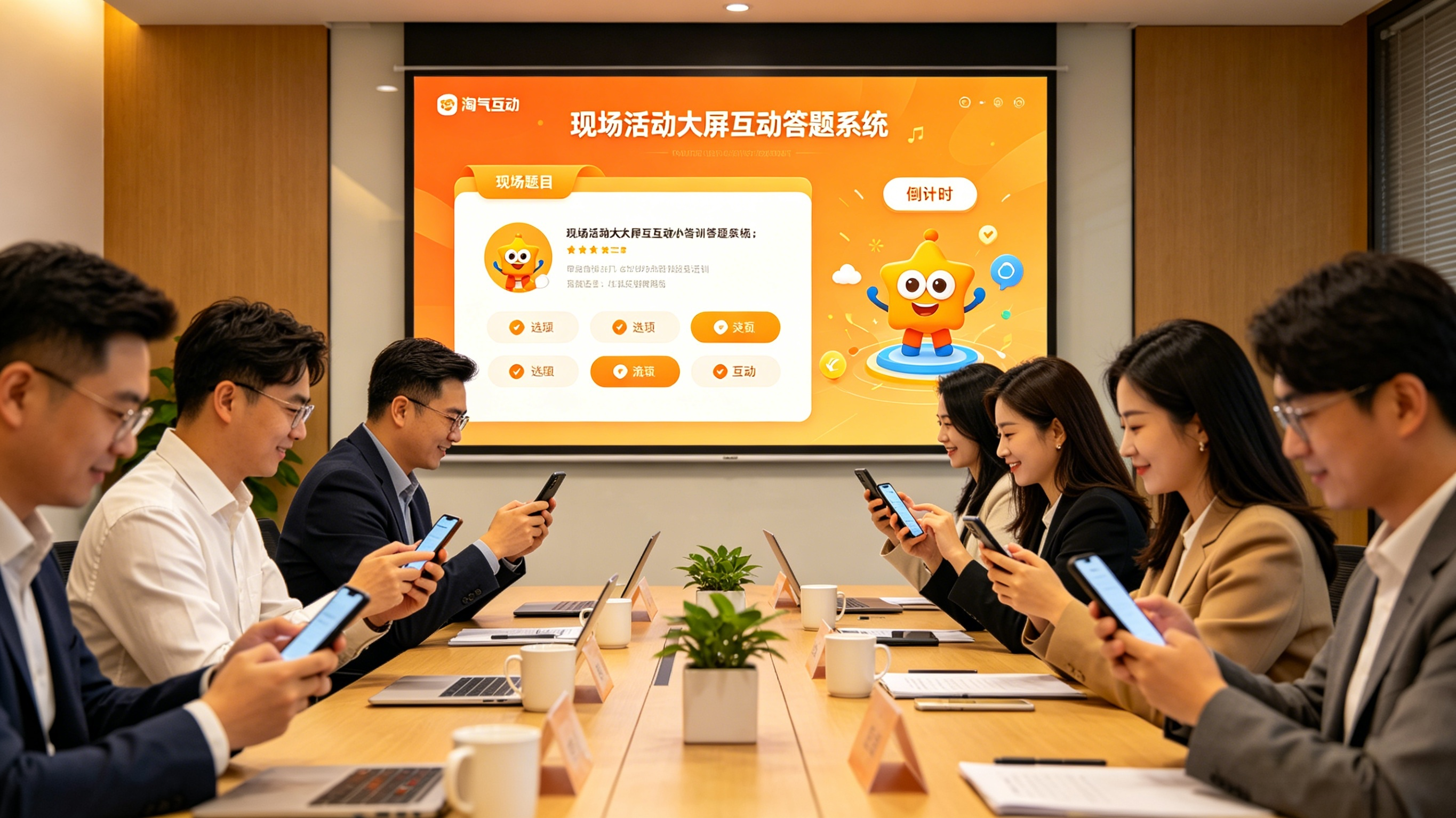 培训会议活动现场大屏互动抽奖系统新选择：淘气互动流程顺畅，易上手人人会用！