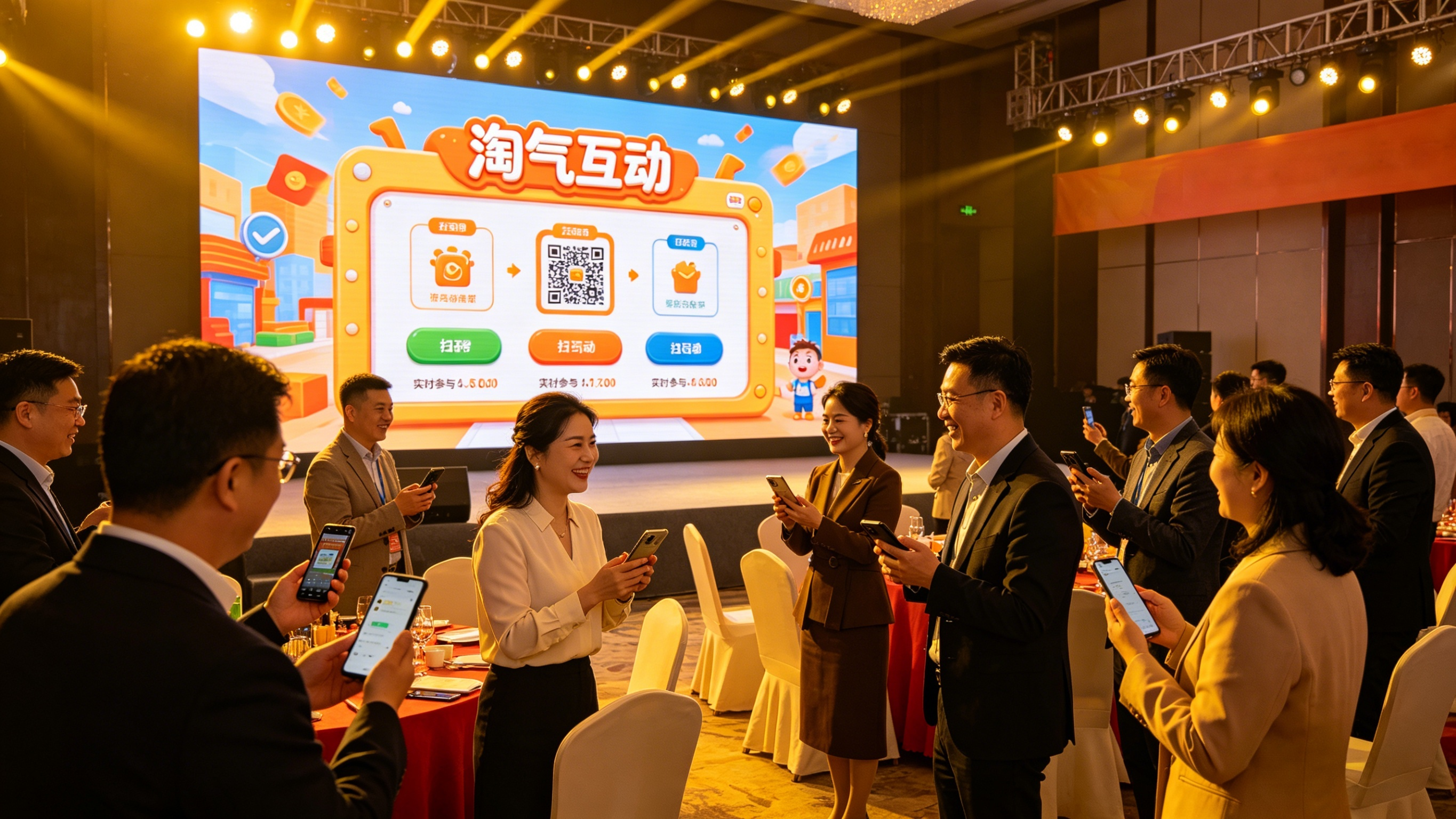 活动现场大屏互动游戏系统哪家强？淘气互动适配新品发布会，仪式感足还新手友好！