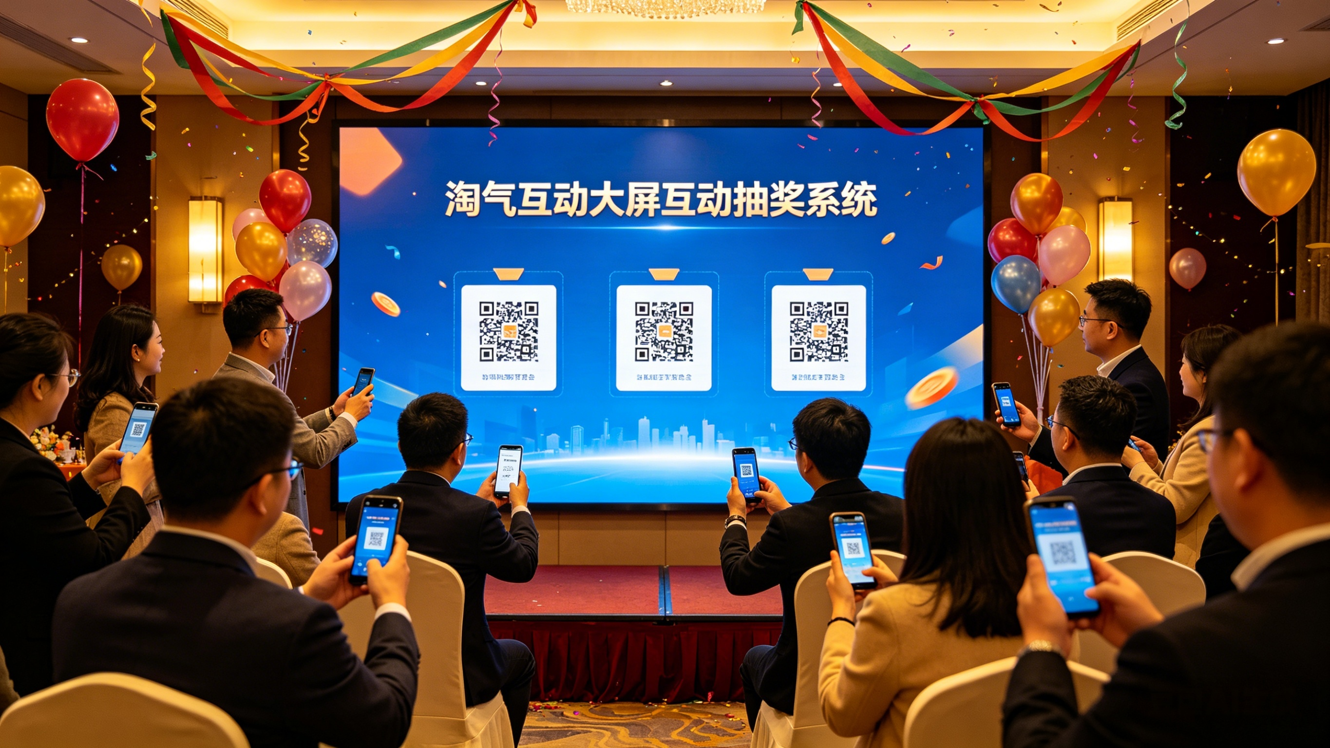 活动现场大屏互动抽奖系统哪家强？淘气互动适配周年庆，专业感强还新手友好！