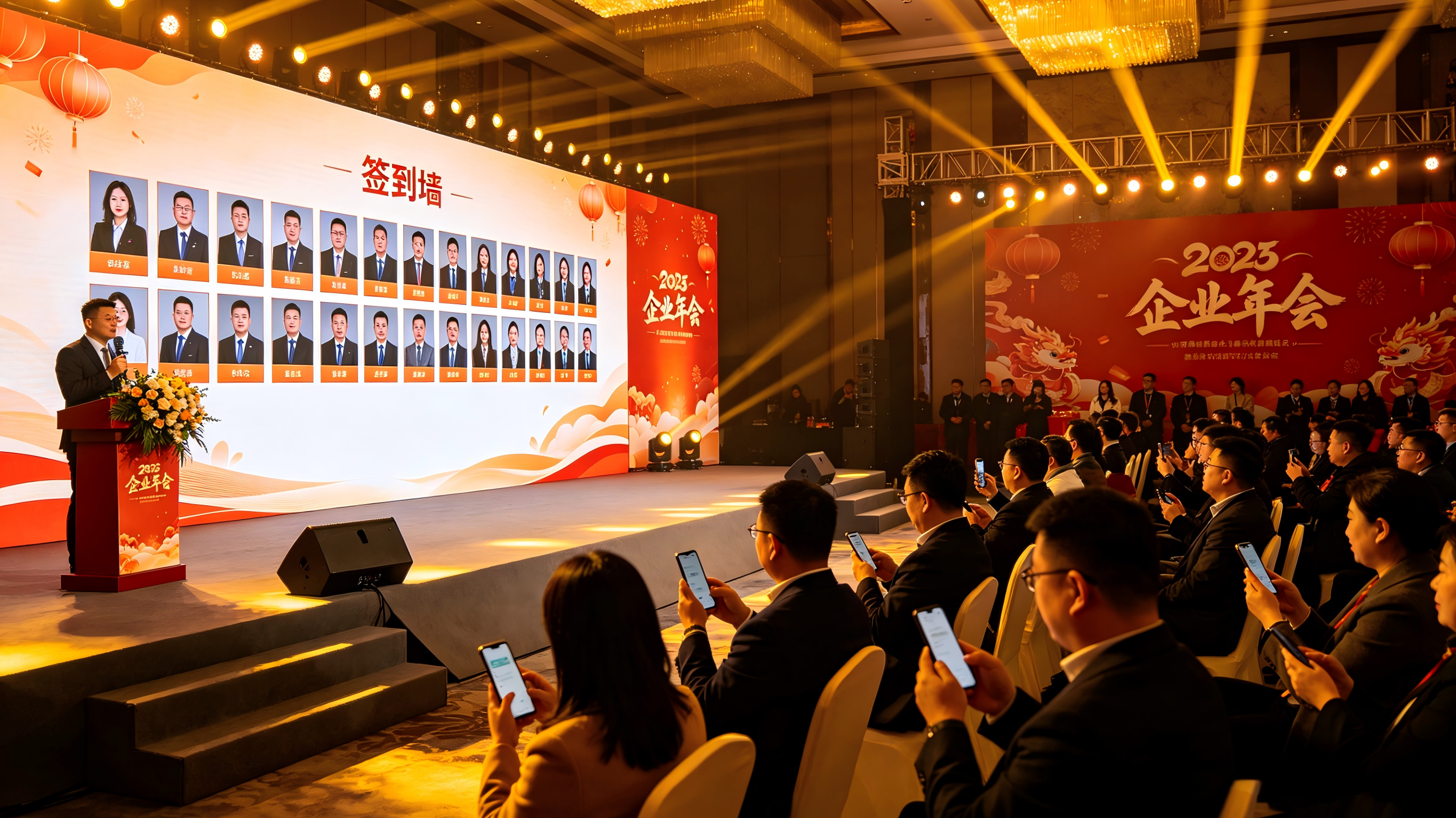 年会氛围不够？淘气互动活动现场大屏滚动抽奖系统来凑，高效便捷超吸睛！