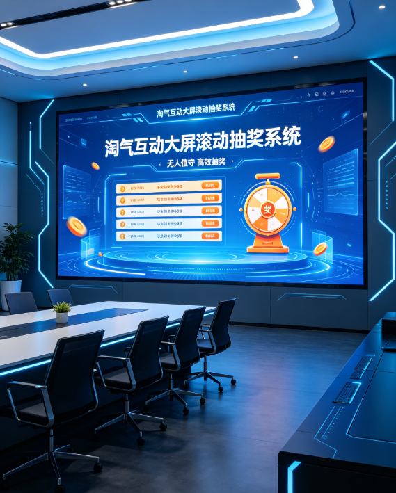年会想省人力？淘气互动大屏滚动抽奖系统，无人值守也能跑！