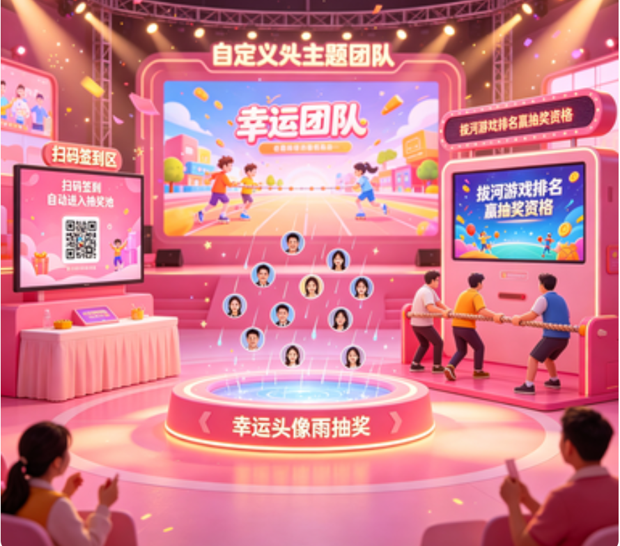 团建抽奖没新意？淘气互动大屏签到抽奖系统，创意抽奖超吸睛！