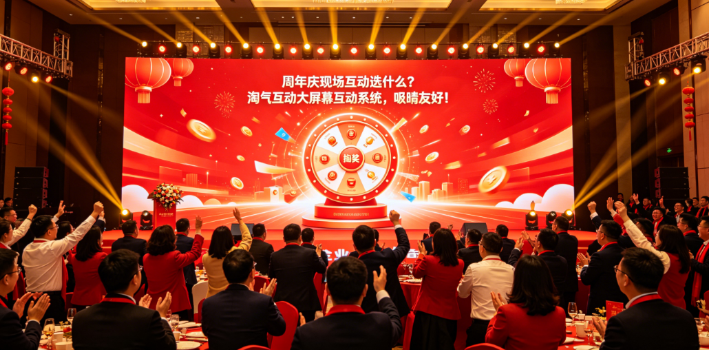 门店开业会议互动选什么？淘气互动会议大屏互动系统，高效值！