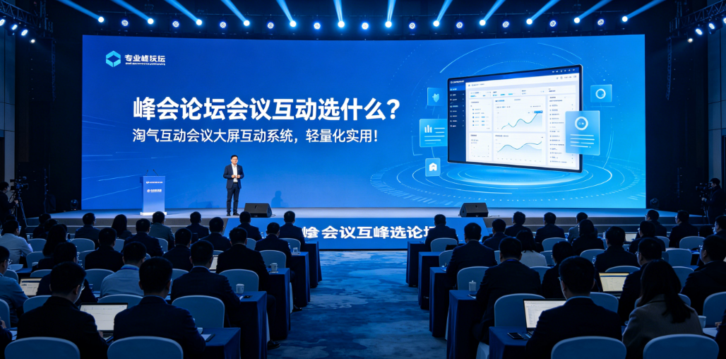 峰会论坛会议互动选什么？淘气互动会议大屏互动系统，轻量化实用！