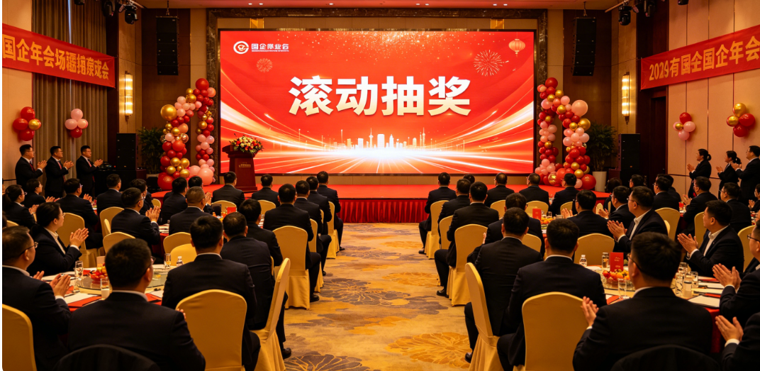 年会冷场怎么办？淘气互动现场大屏滚动抽奖系统，点燃气氛超给力！