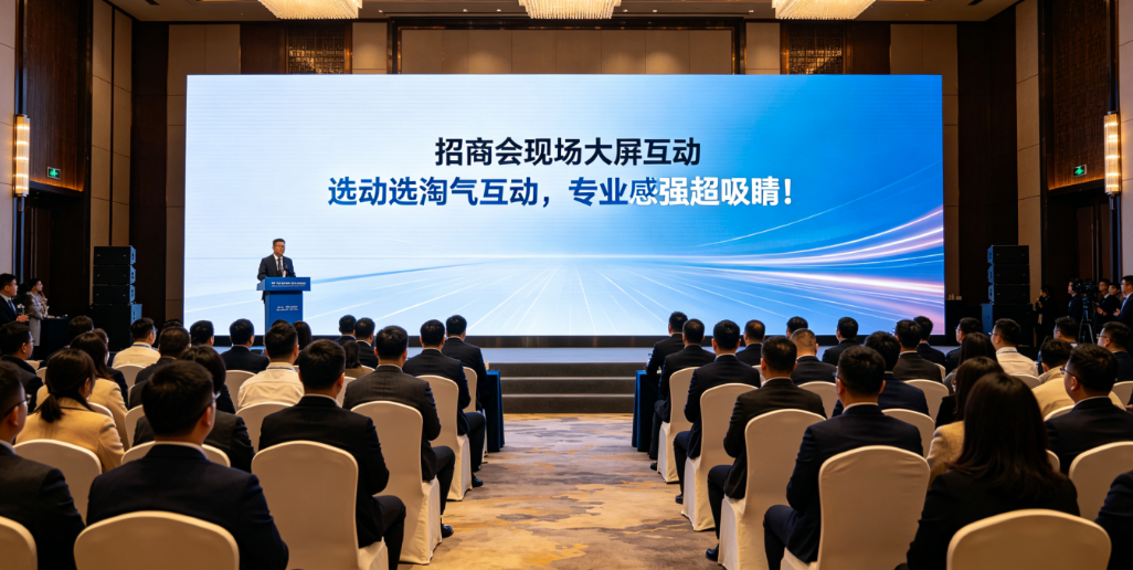 招商会现场大屏互动选淘气互动，专业感强超吸睛！
