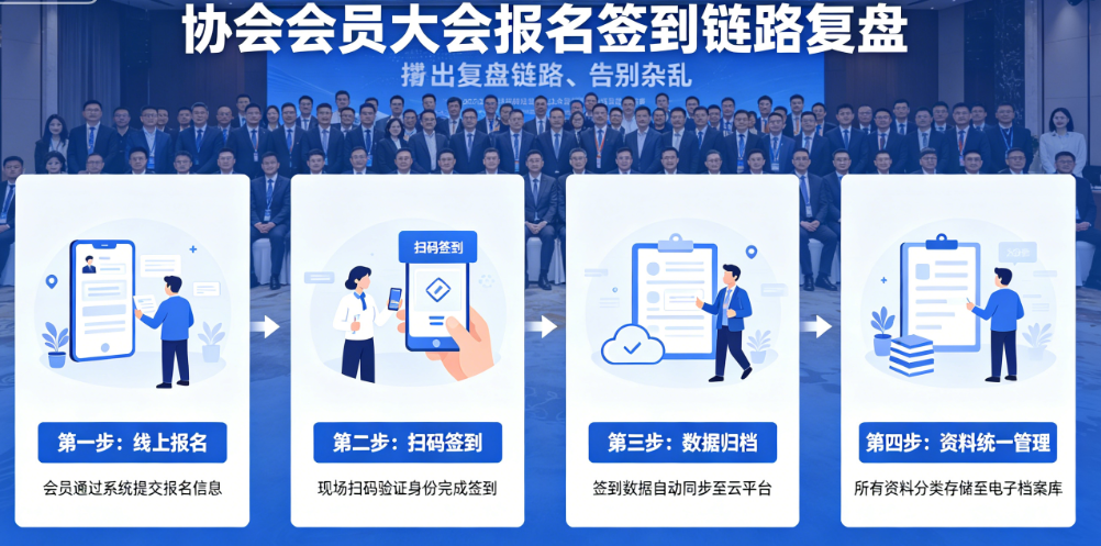 协会会员大会遇到活动结束后资料散乱，不要只看现场人手，先复盘报名签到链路