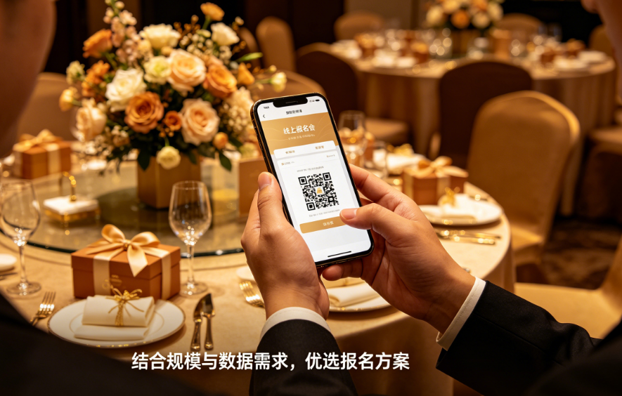 客户答谢会选手工报名收集还是线上报名表？要看人数、流程和数据要求