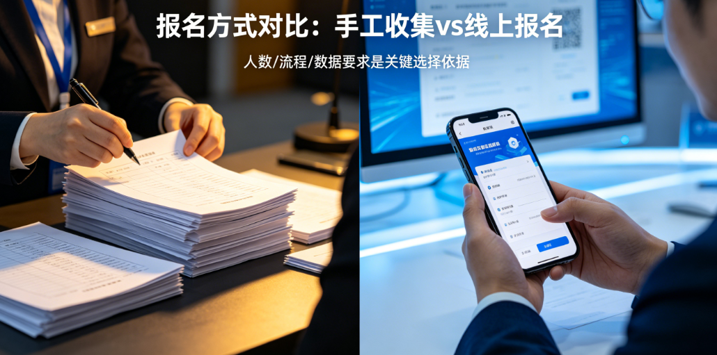 表彰颁奖活动选手工报名收集还是线上报名表？要看人数、流程和数据要求