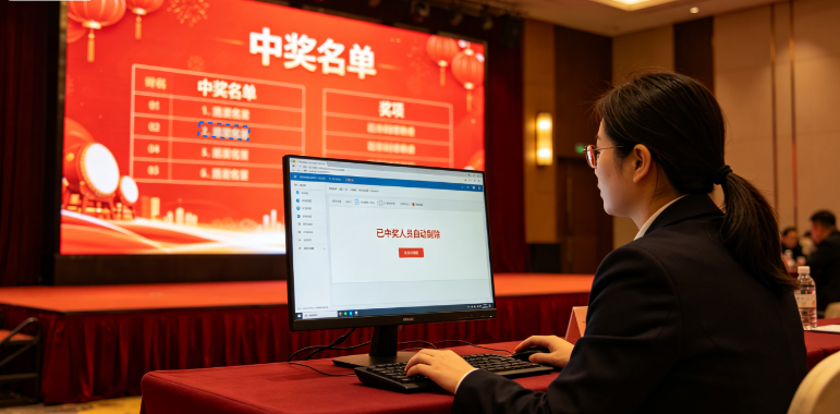 抽奖担心重复中奖怎么优化？大屏互动和后台管理都要配合
