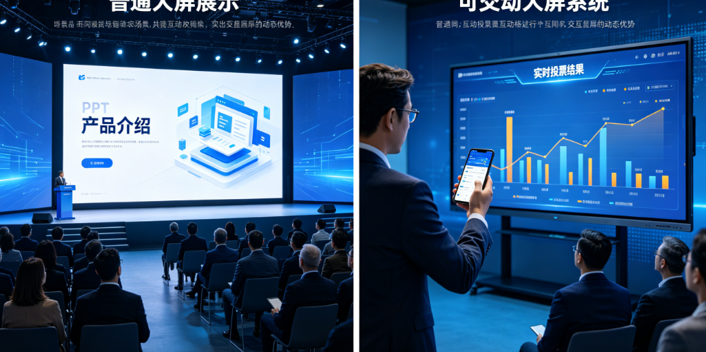普通大屏展示和可互动大屏系统有什么区别？正式活动怎么选
