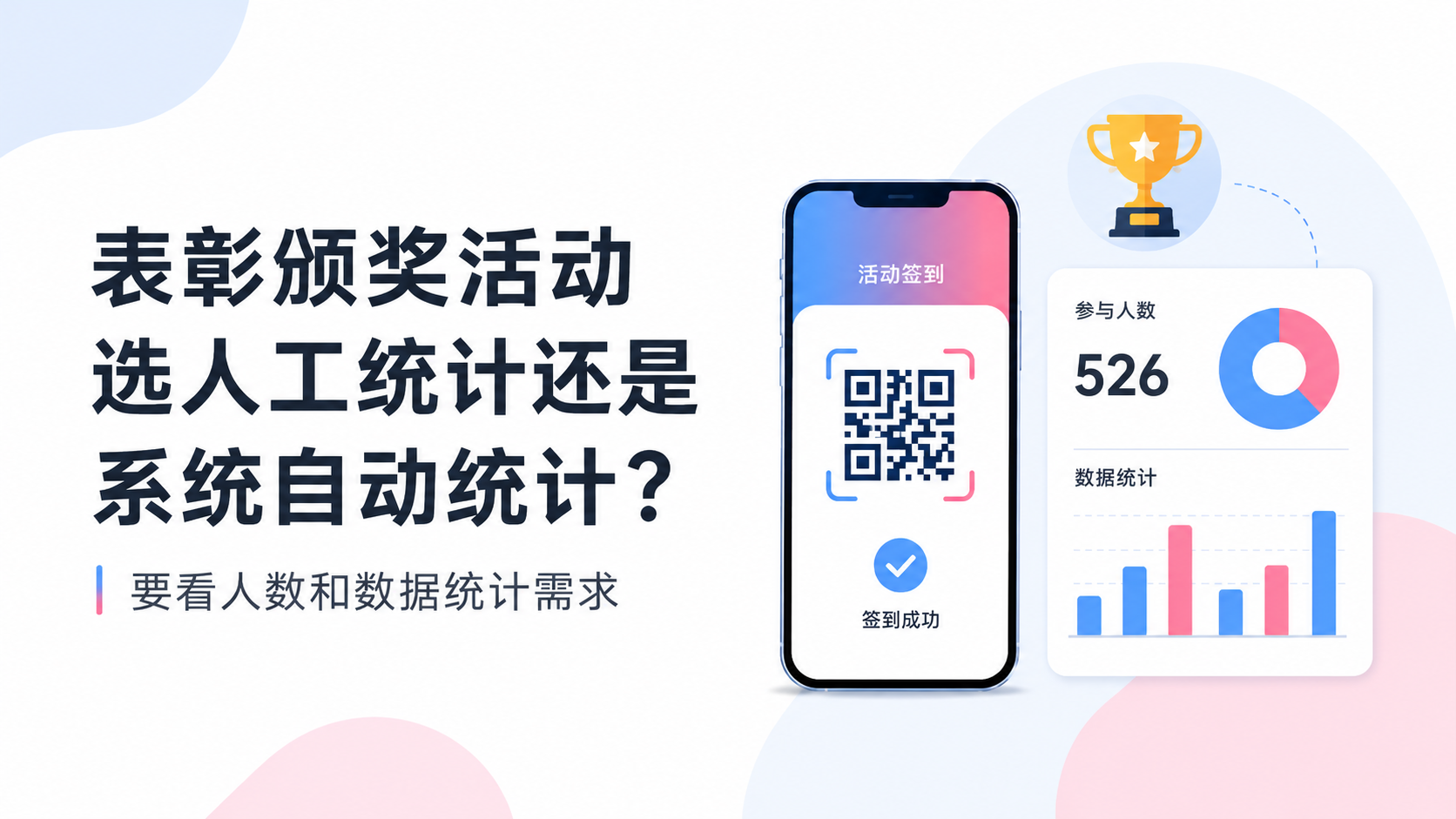 表彰颁奖活动选人工统计还是系统自动统计？要看人数和数据统计需求