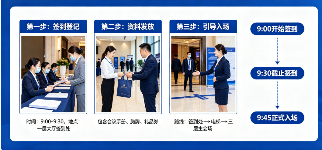 一场经销商大会从签到到入场怎么安排？主办方可以这样拆流程