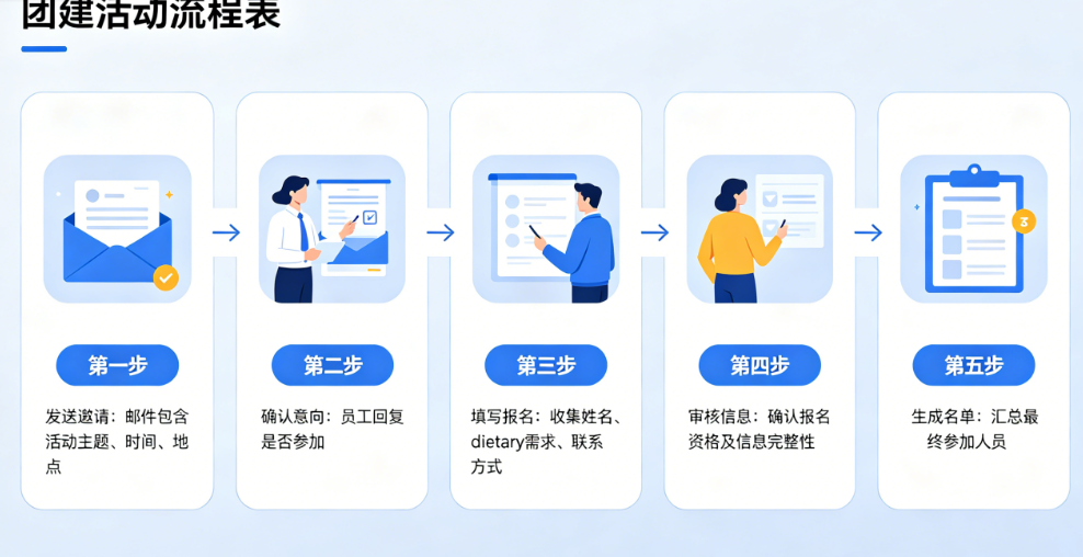 团建活动做流程表时，邀请到报名不要漏掉这些细节