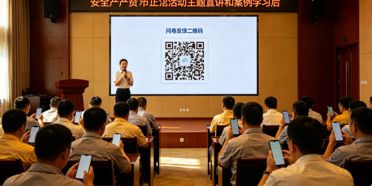 问卷反馈不是摆上大屏就行，安全生产月活动要按流程来设计
