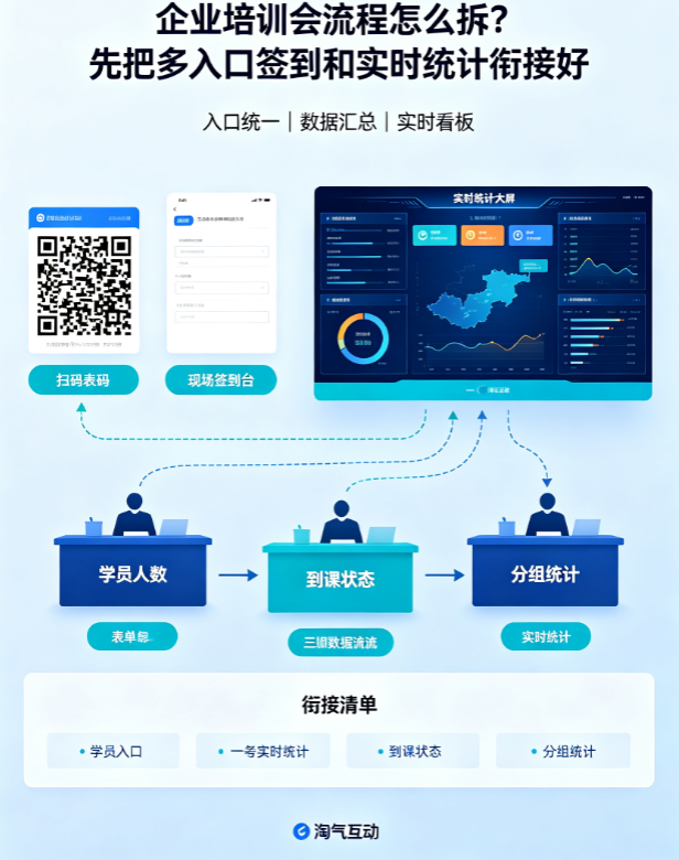 企业培训会流程怎么拆？先把多入口签到和实时统计衔接好