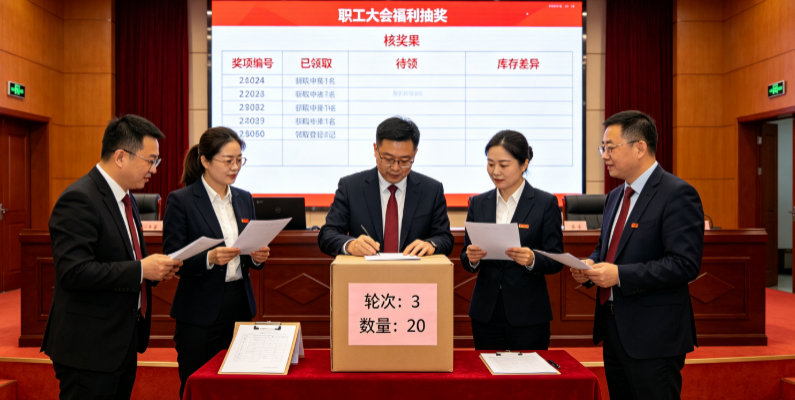 职工大会中奖名单不好核对怎么避免？名单、人员和大屏节点要提前核对