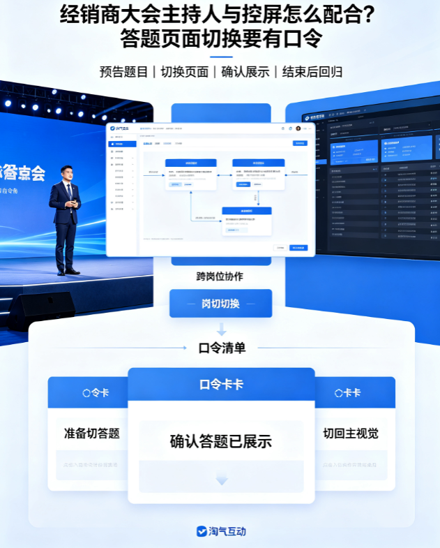 经销商大会主持人与控屏怎么配合？答题页面切换要有口令