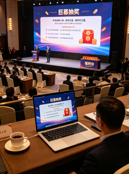 行业交流会大屏互动选巨幕抽奖合适吗？先看参与方式和现场动线