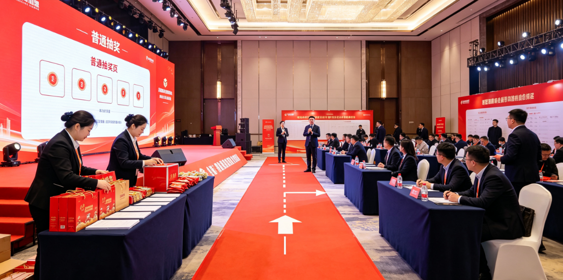 招商加盟会抽奖后现场容易乱怎么办？屏幕展示和纸质登记要分开