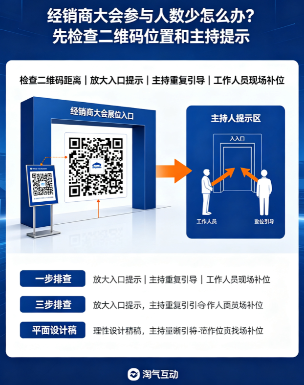 经销商大会 经销商大会参与人数少怎么办？先检查二维码位置和主持提示