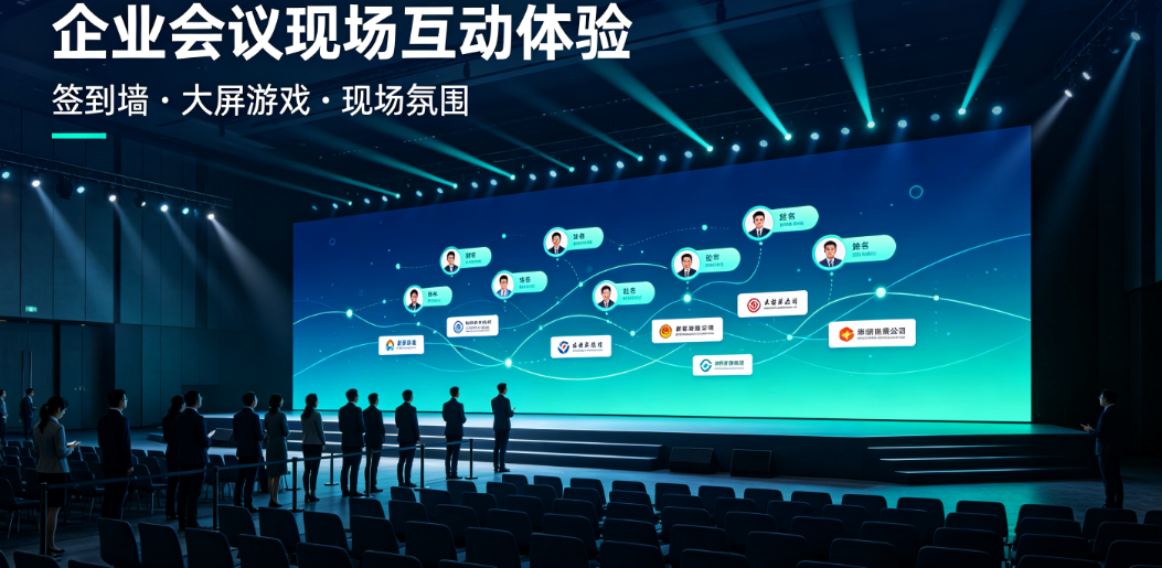 企业会议现场如何提升体验？签到墙和互动游戏如何结合