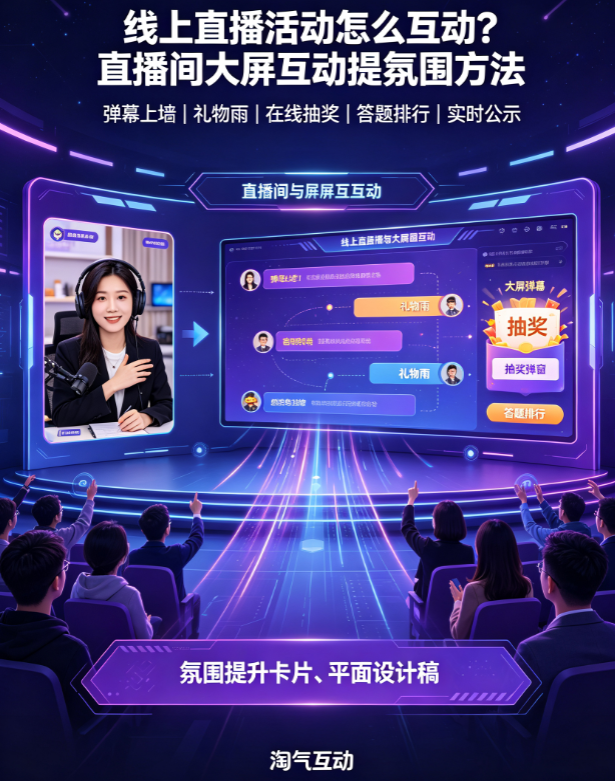 线上直播活动怎么互动？直播间大屏互动提氛围方法