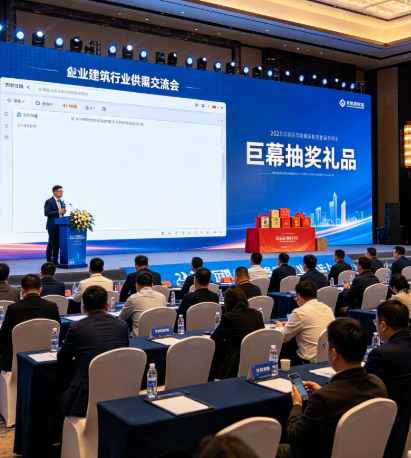 建筑行业供需交流会巨幕抽奖与留言上墙如何避开项目洽谈高峰