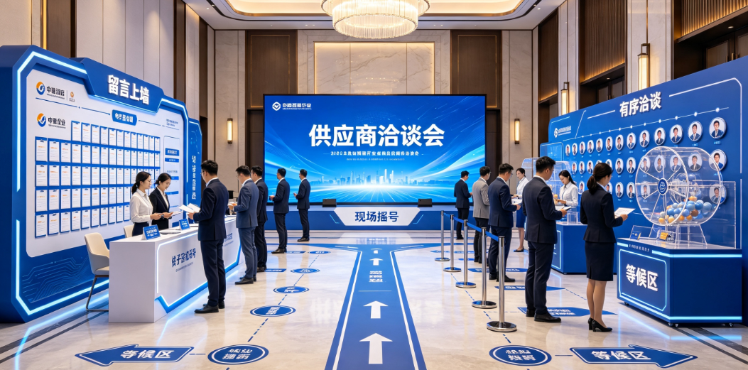 酒店行业供应商洽谈会留言上墙与摇号如何维护商务洽谈秩序
