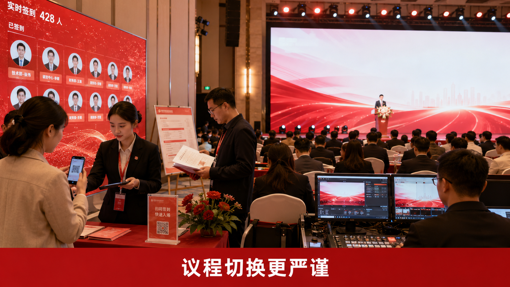 职工大会签到与上墙如何不打断议程？围绕发言顺序和资料版本安排