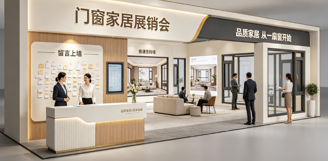 门窗家居展销会留言上墙与普通签到墙如何避开客户签单高峰