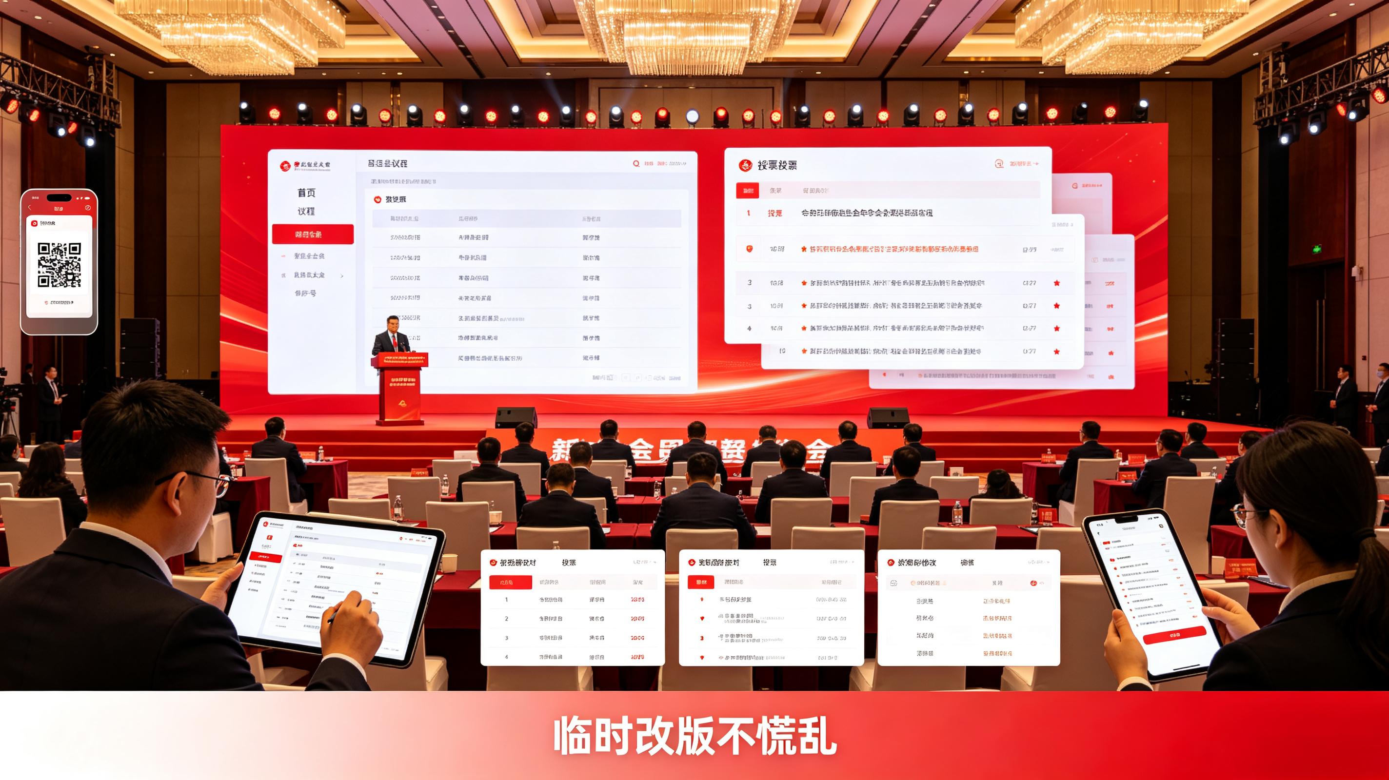 会员大会材料版本没有按时就位，投票与首页怎么配合页面切换？