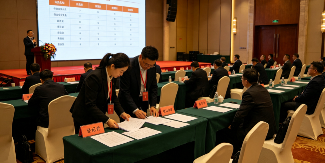  协会会员大会轮到主屏回切时，投票与首页如何配合秘书处确认口径？