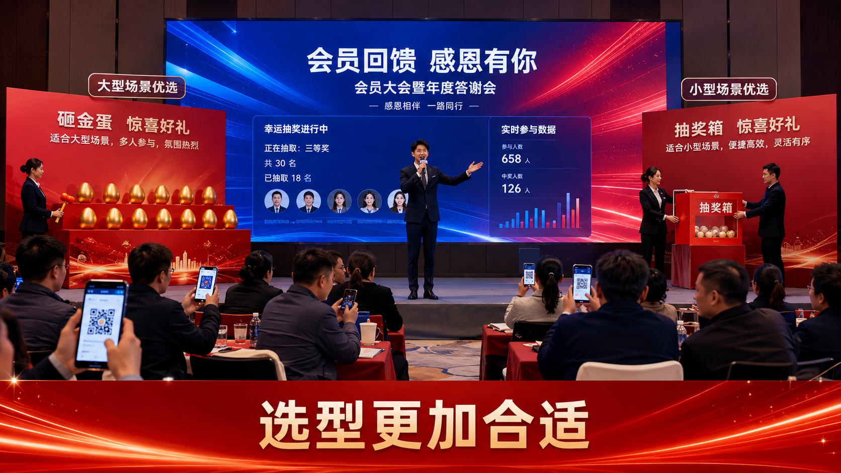会员大会用砸金蛋还是抽奖箱？主持口播怎么安排