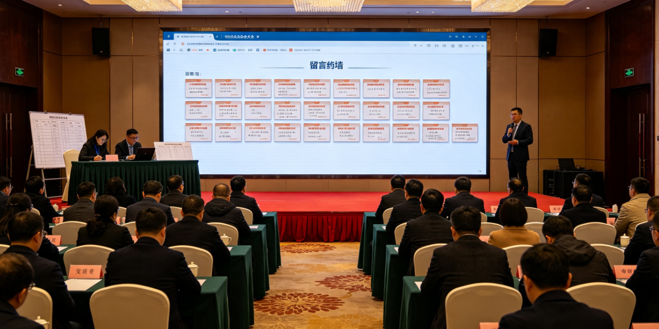 会员大会大屏互动选留言上墙合适吗？先看参与方式和现场动线