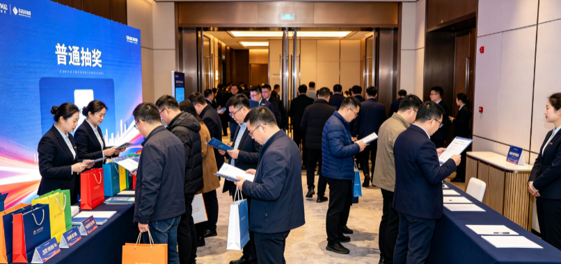 招商发布会普通抽奖适合什么节点？资料袋颜色与项目标签不要挤在一起