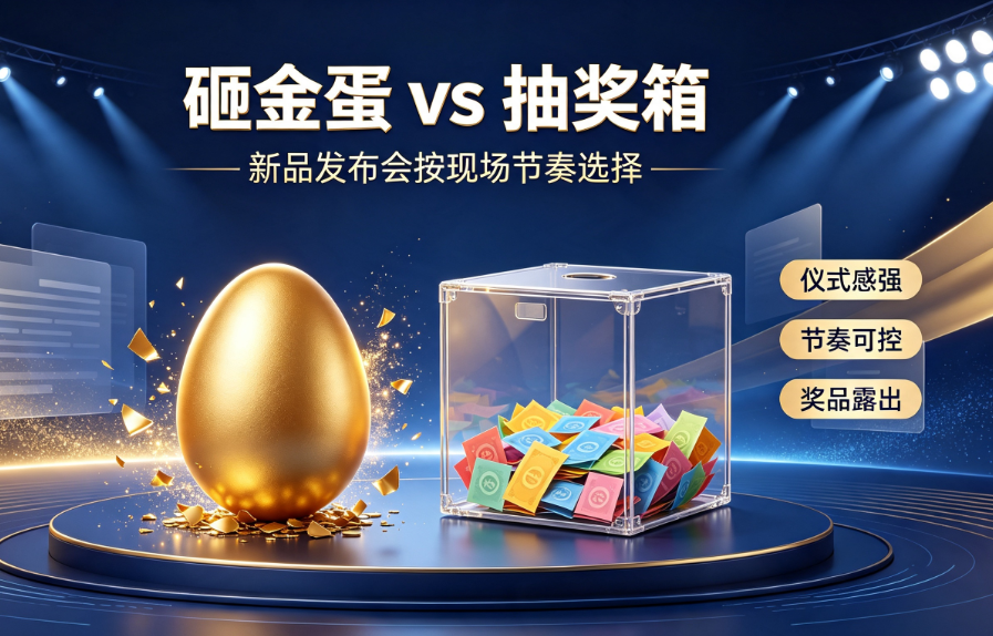  砸金蛋和抽奖箱有什么区别？新品发布会要按现场节奏选择