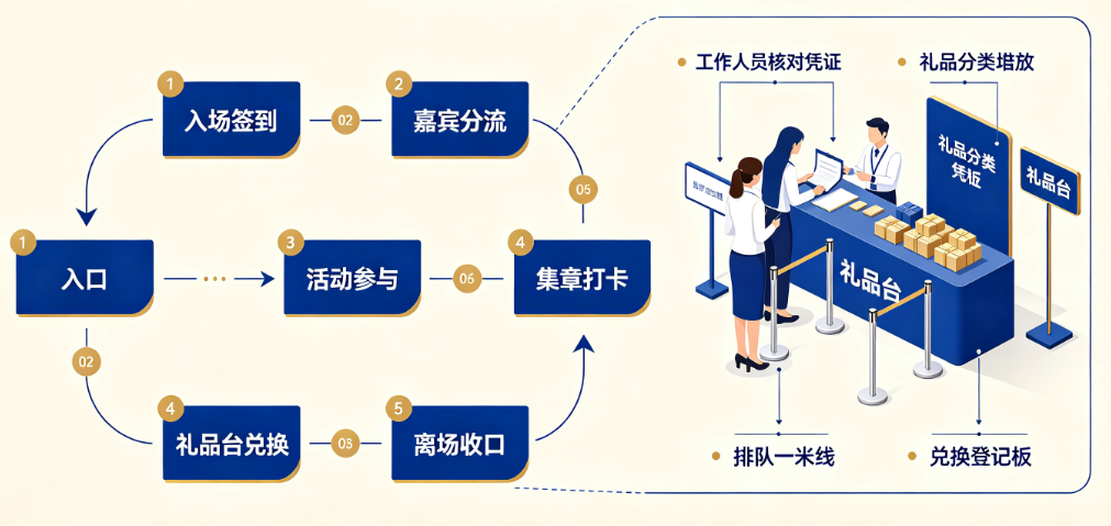 周年庆活动从入场到收口怎么排？礼品台怎么接住