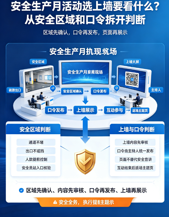 安全生产月活动选上墙要看什么？从安全区域和口令拆开判断