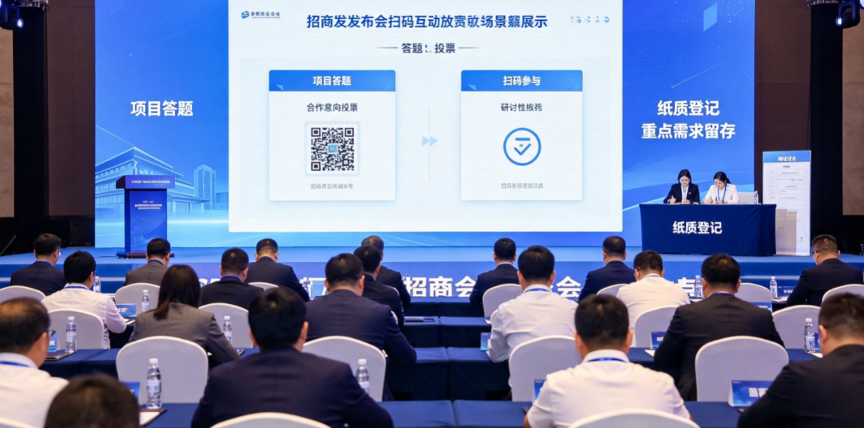 招商发布会扫码互动放在哪？纸质记录怎么承接