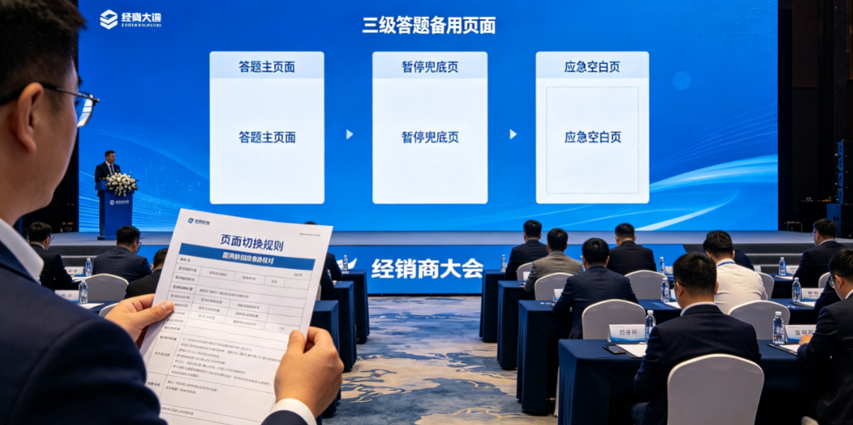 答题适合放在经销商大会哪个环节？备用页面怎么准备