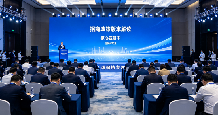 招商发布会签到、上墙和投票如何不打断议程？围绕政策版本号和沙盘讲解安排