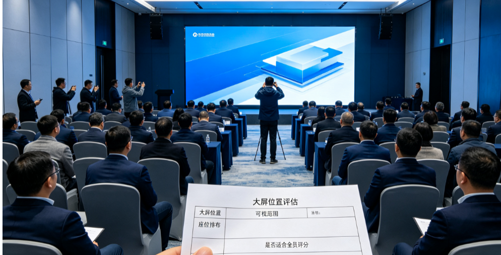 现场评分适合放在行业交流会哪个环节？先看屏幕位置和人群状态