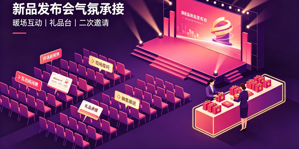新品发布会现场气氛冷怎么办？礼品台怎么接住