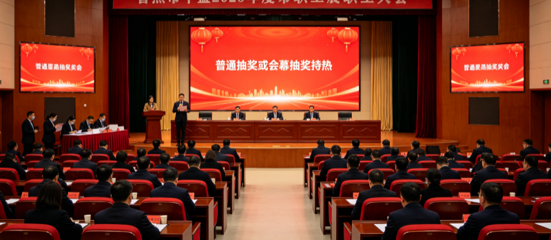 职工大会普通抽奖和巨幕抽奖怎么选？主持口播怎么安排